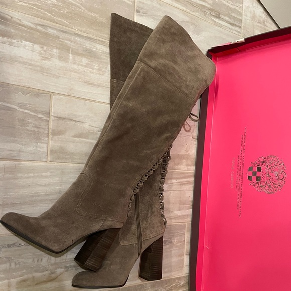 Over the knee high boots , genuine velvet, size 40 - Picture 1 of 5